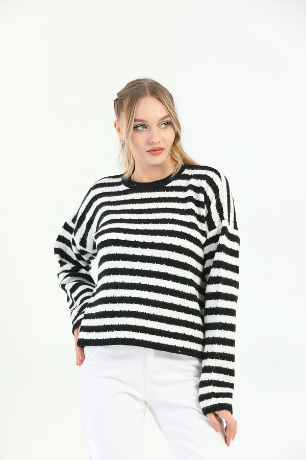 youknitwear you-Pulover cu dungi Angora 1