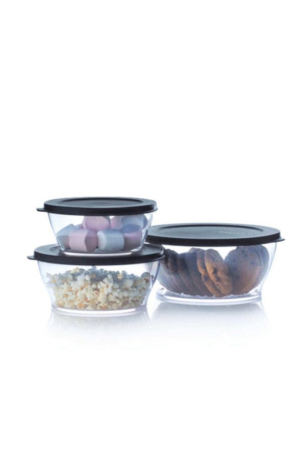 Tupperware-Royal Set of 3 Storage Containers 2.4 Lt- 1.3 Lt- 990 Ml Royal Series 1