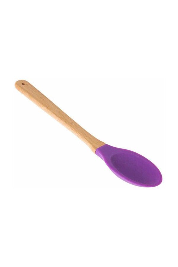 Ün-Ev-Silicone Spoon with Bamboo Handle 1