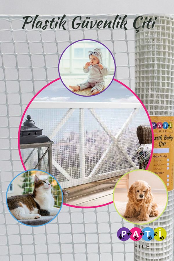 Pati File-1x4 Meters Plastic White Decorative Balcony Garden Fence Balcony Net Cat Safety Net 1