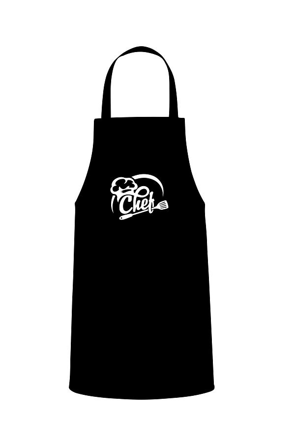Tasarım Trend-Chef Spatula Design Special Printed Chef Kitchen Apron Black 1