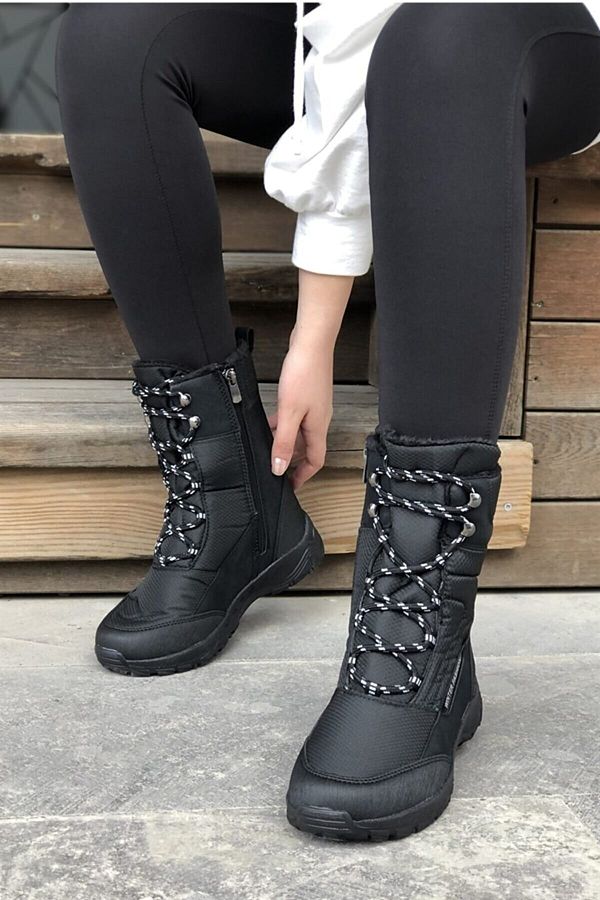 SEHER AYAKKABI Women s Casual Woolen Winter Water Cold Resistant Zippered Boots Trendyol