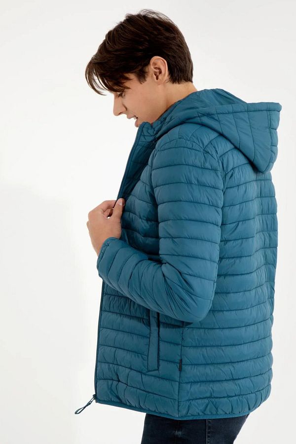 Pierre cardin hooded bubble jacket mens clearance