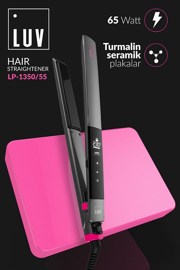 LUV Iconic Series Touch Digital Screen Tourmaline Ceramic Thin Plate Hair Straightener Trendyol
