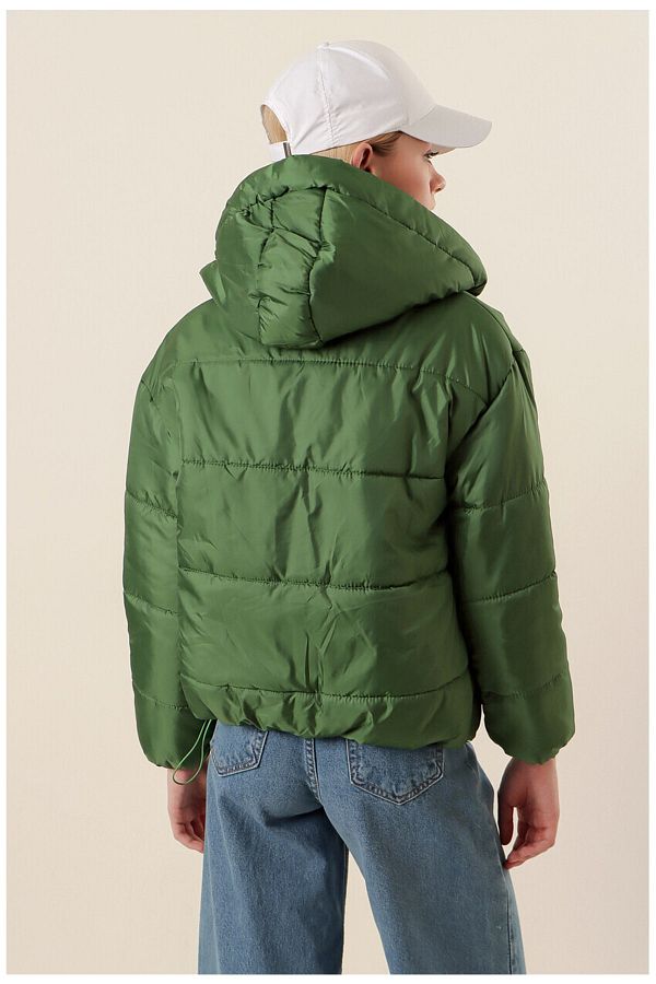 Emerald green puffer coat outlet
