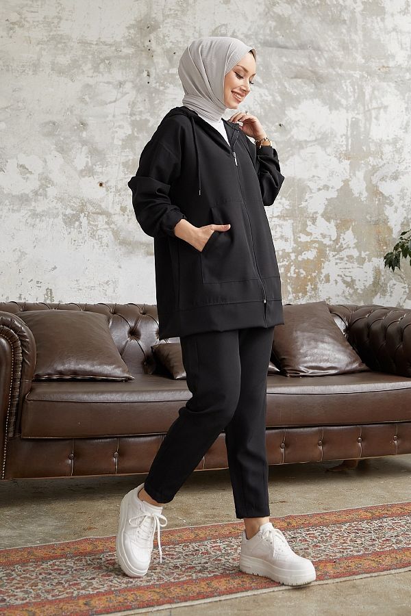 InStyle-Amor Basic Two-piece Suit - Black 1