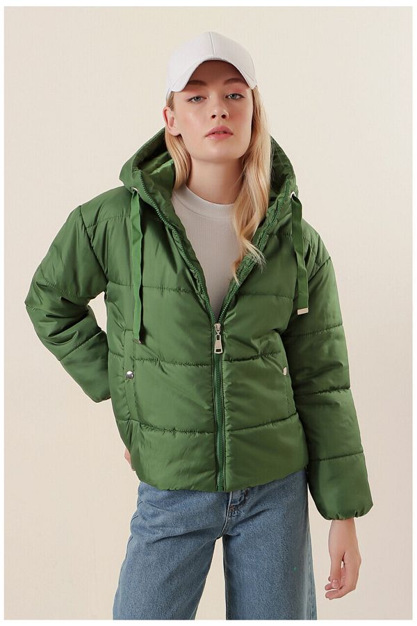 Emerald green padded jacket sales