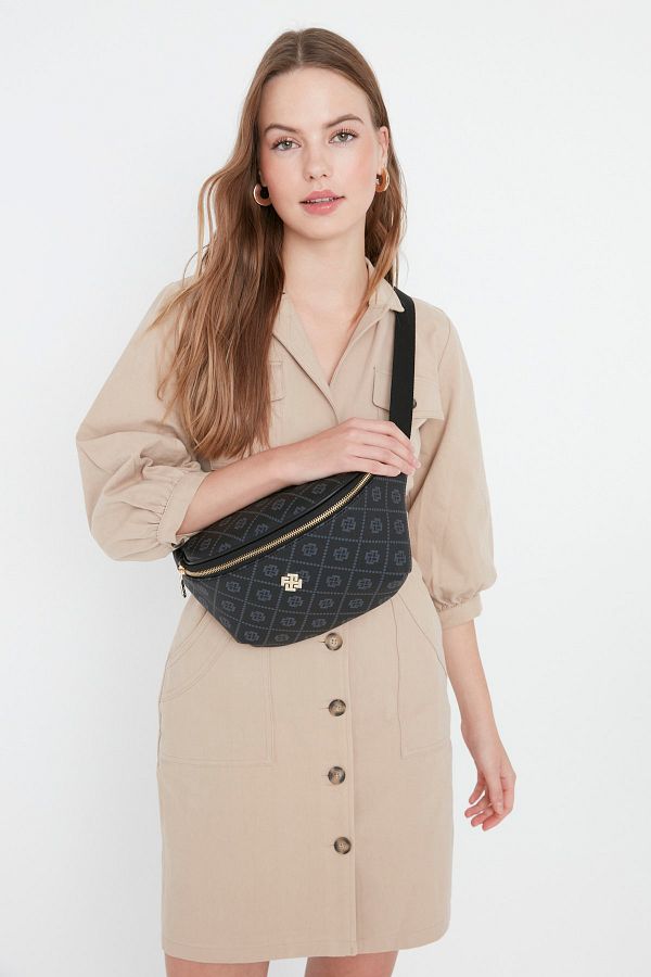 Fossil-Czarna damska torebka-nerka 05FS22K400 -MO4F 1
