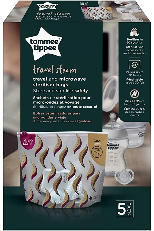 Tommee Tippee Tomme Tippe Mikrodalga Sterilizasyon Poşeti
