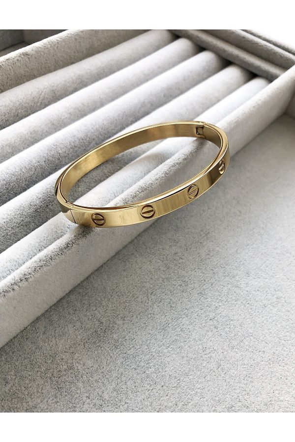 Saccuro Aksesuar Cartier Bracelet Handcuff Model Gold Plated On Steel A Class Trendyol