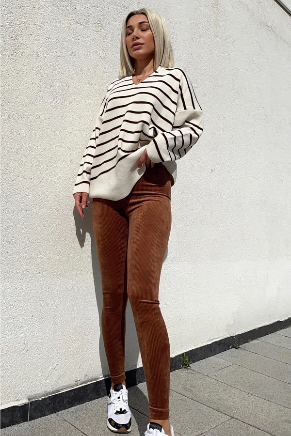 Winter white corduroy leggings deals