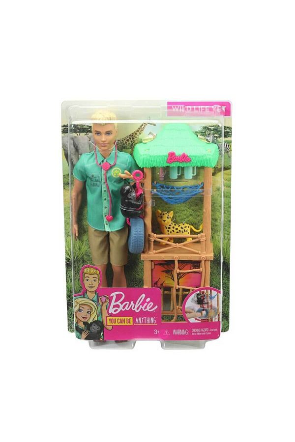 Barbie Gjm32 Barbie Game Set Ken and Professions Dog Trainer Wild Nature Veterinary Trendyol