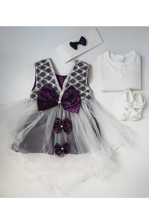 PİLEKİ BABY 0 4 Ay Yenidoğan Bebek Mevlüt Elbisesi Prenses Elbise Dantelli Gelinlik Elbise