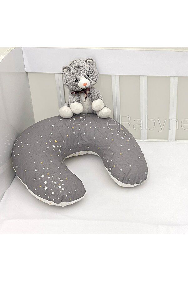 ebabynest Samanyolu Serisi Gri Sarı Emzirme Yastığı