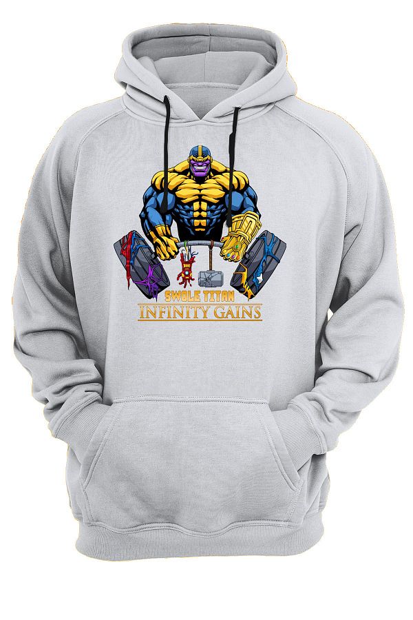 remonz Avengers Thanos Gym Printed Zipperless Hooded Sweatshirt Hoodie Trendyol