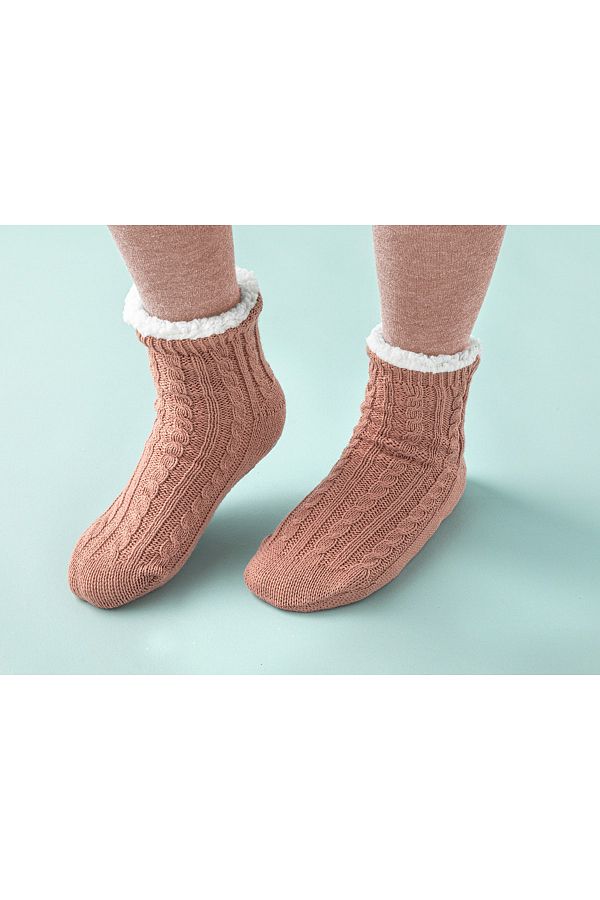 English Home-Acasă Tricoturi de pluș Femei Plush 39-41 Pudra 1