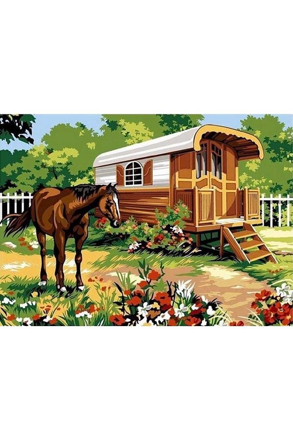 LİLYHOBBYLAND-Printed Tapestry Set (With Processing Threads) Seg 45x60 Cm 1