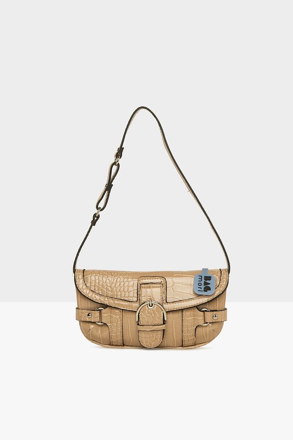 Bagmori-Mink Women's Shiny Crocodile Bag with Belt and Accessories M000007743 1