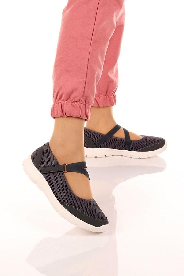 merShoes Gray Women s Ballerina Flats Easy to Wear Breathable Lightweight Comfortable Sole Flexible Daily Sports Shoes 048