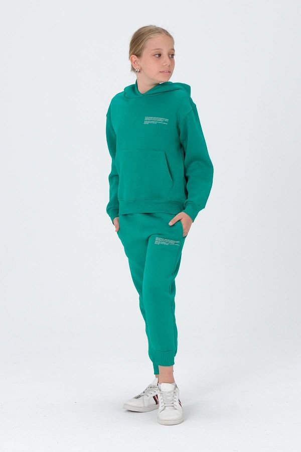 Green and black sweatsuit on sale