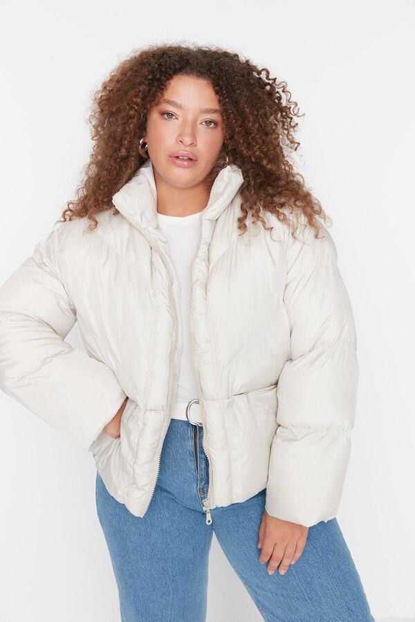 Trendyol Curve-Stone Oversize Puffer Jacket TBBAW23AW00008 1