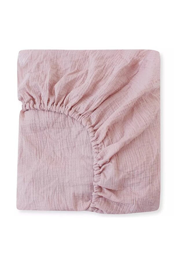 Anne Sesi Bürümcük Müslin Lastikli Çarşaf 70x120 Cm %100 Organik Pamuk +15 Cm Yatak Yüksekliği