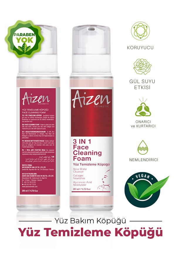 Aizen-3 In 1 Face Cleansing Foam - Face Cleansing Foam 1