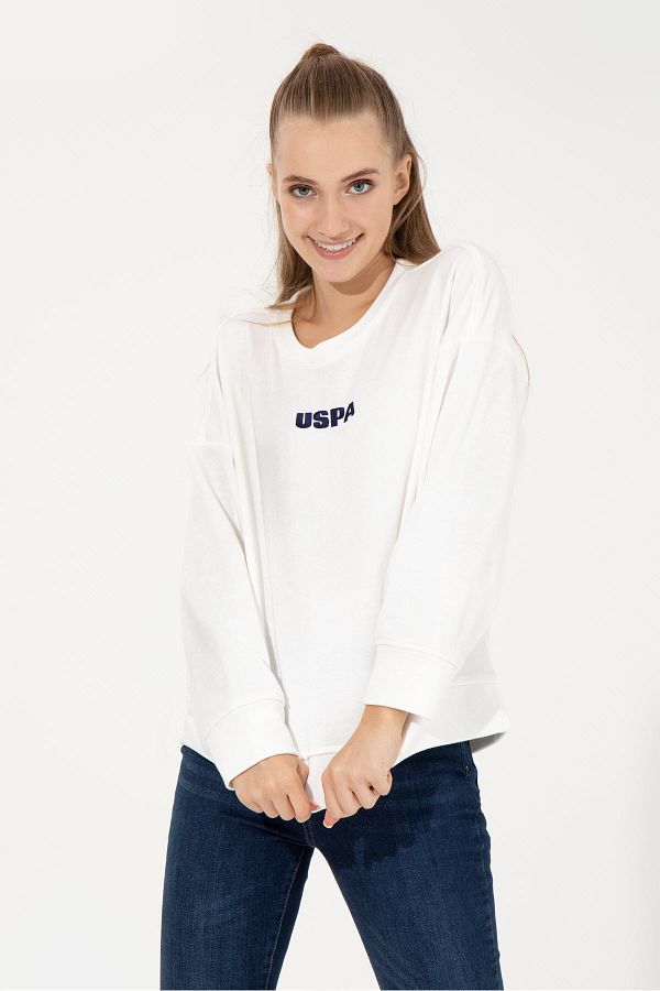 U.S. Polo Assn. White Women s Sweatshirt Trendyol