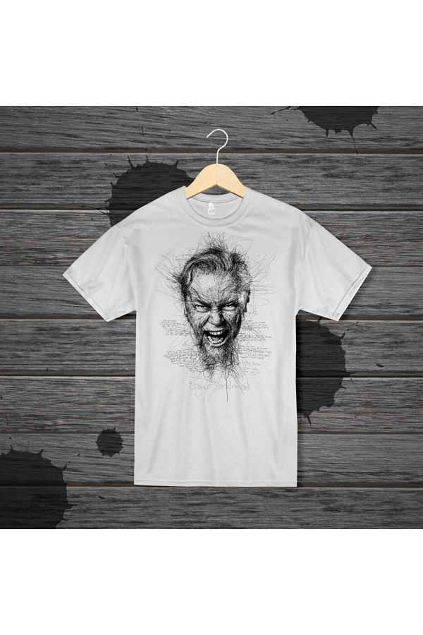 Touz Metallica Enter Sandman Unisex White T shirt Trendyol