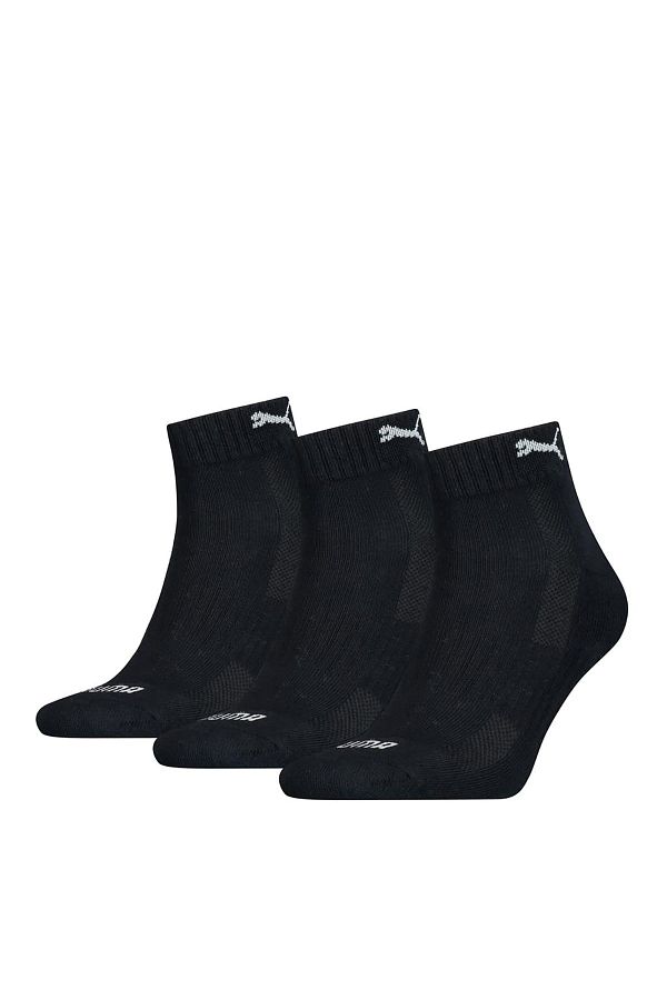 Puma Unisex Quarter Socken 3er Pack Cushioned Frottee Sohle Logo einfarbig Trendyol