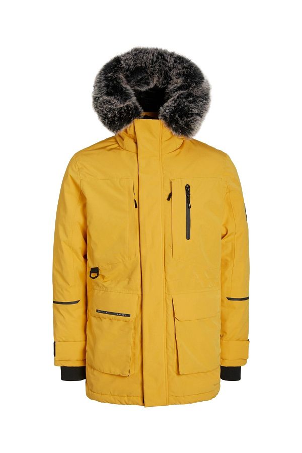 Jack Jones Jack Jones Exped Parka Men s Yellow Coat 12215576 22 Trendyol