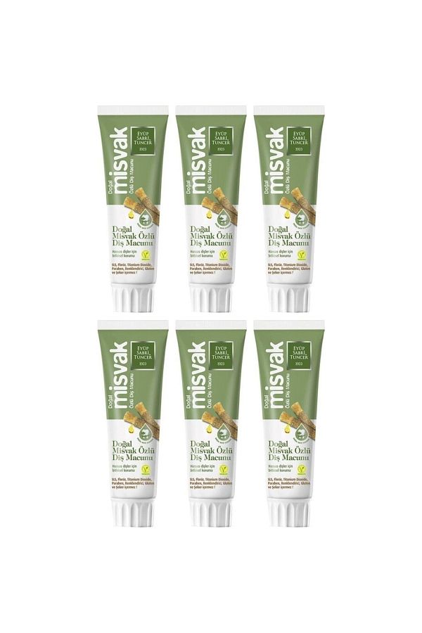 Eyüp Sabri Tuncer-75 Ml x 6 Natural Toothpaste with Miswak Extract 1