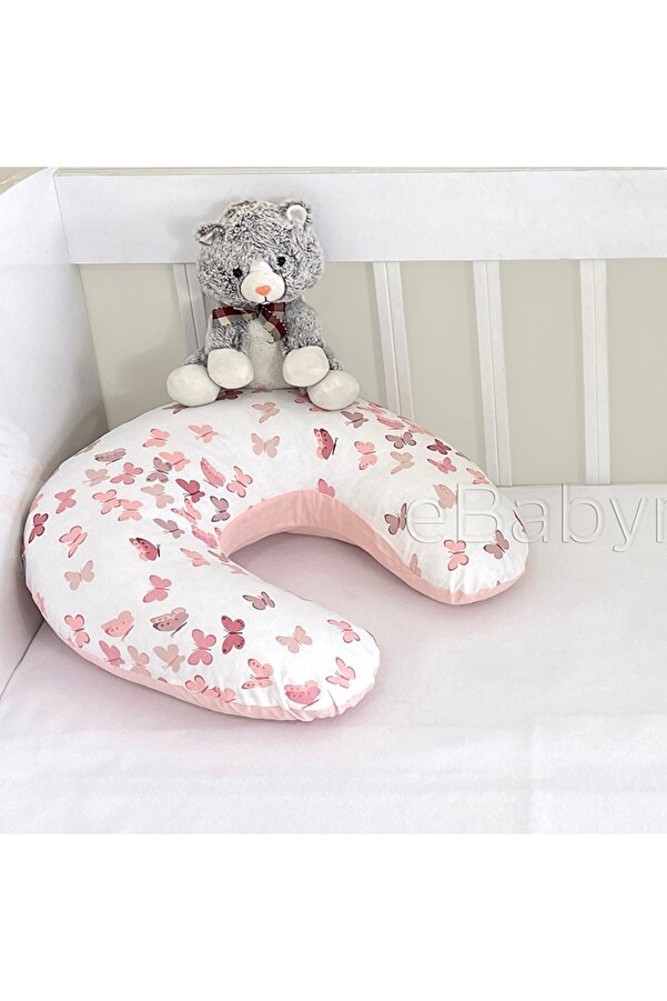 ebabynest Kelebek Serisi Beyaz Pudra Emzirme Yastığı