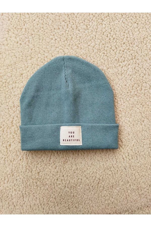 Vennusbaby-You Are Beautiful Labeled Ribbed Beanie (1-3 YEARS) 1