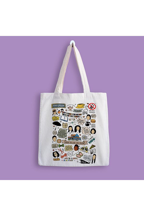 designedfy Gilmore Girls Collage Printed Cloth Bag Trendyol