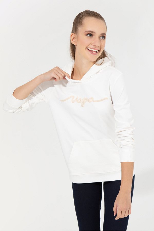 U.S. Polo Assn. White Women s Sweatshirt Trendyol
