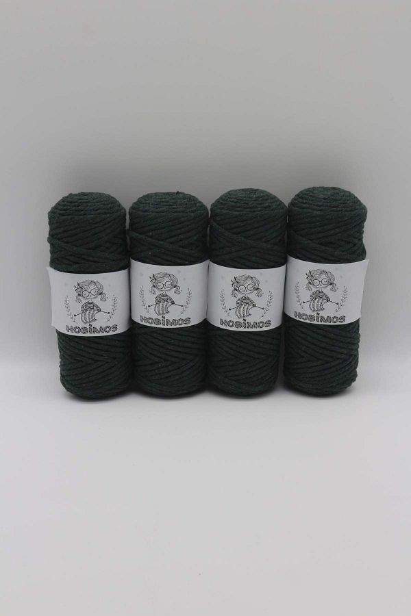 Hobimos-Σχοινί μακραμέ σκάλισμα 3 mm Single Twist 4x250 - 1 Kg Βαμβακερό σχοινί μακραμέ 1