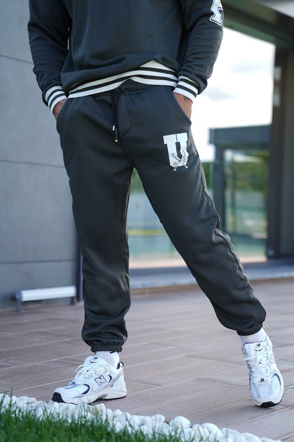 jordan 23 Unisex Khaki U Printed Oversize Scuba Sweatpants Trendyol