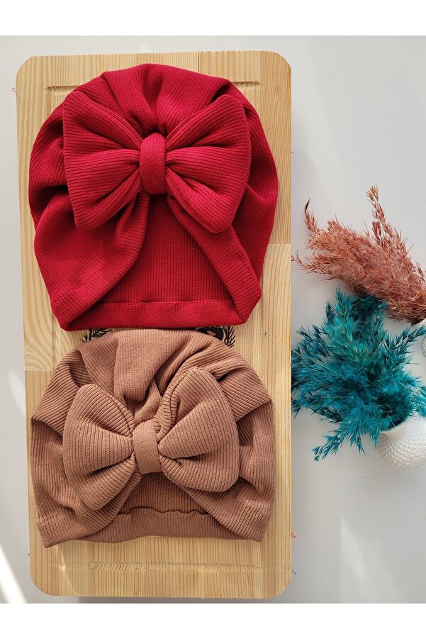 SeherBebeButik Kız Çocuk Renkli Bone 2'li Set