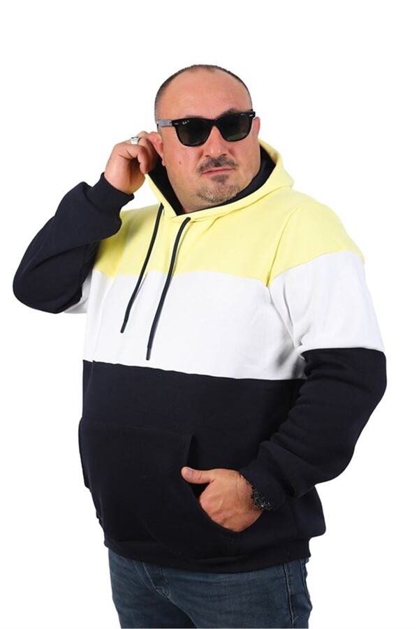 Starbattal-Sweat cu glugă pentru bucăți mari dimensiuni 22736 Galben 1