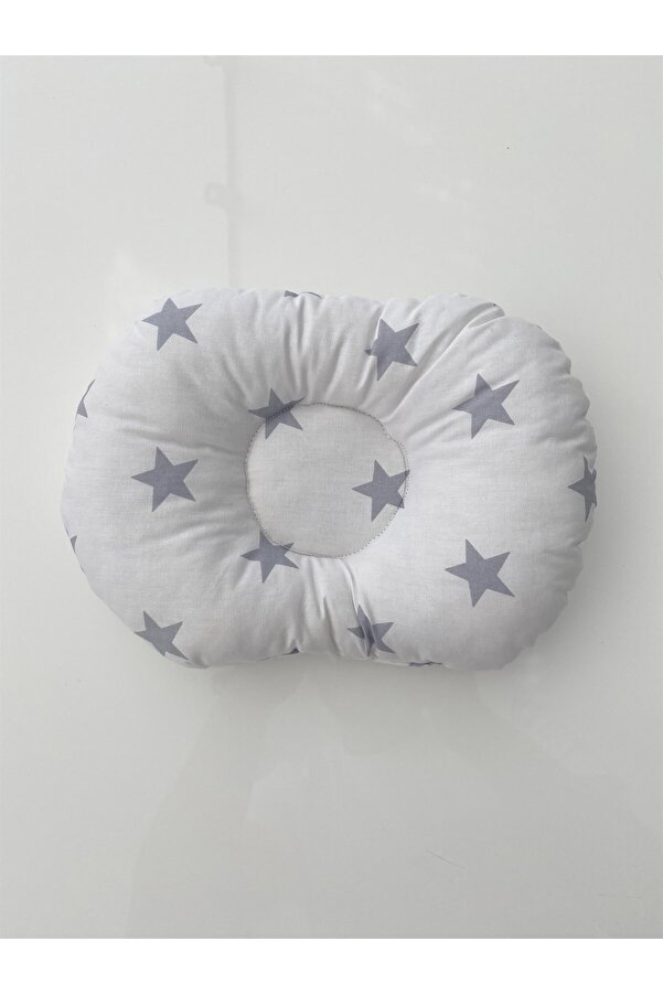 Jaju Baby Gri Düz Kafa Yastığı Yenidoğan Bebek Yastık