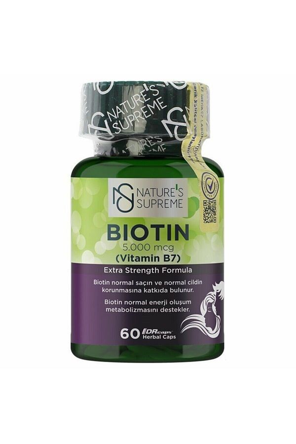 Nature's Supreme-Biotin 5000 Mcg 60 Capsules 1