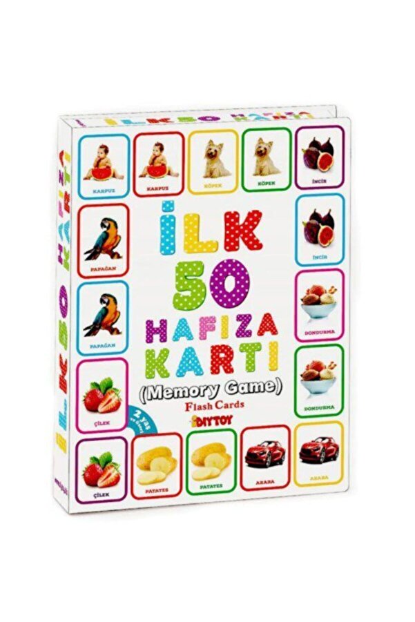 Diytoy Ilk 50 Hafıza Kartı Memory Game Flash Cards