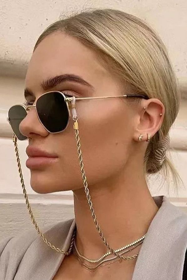 Eyeglass chain gold hotsell