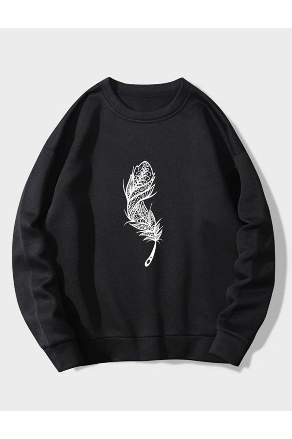 Collarless sweatshirt hotsell
