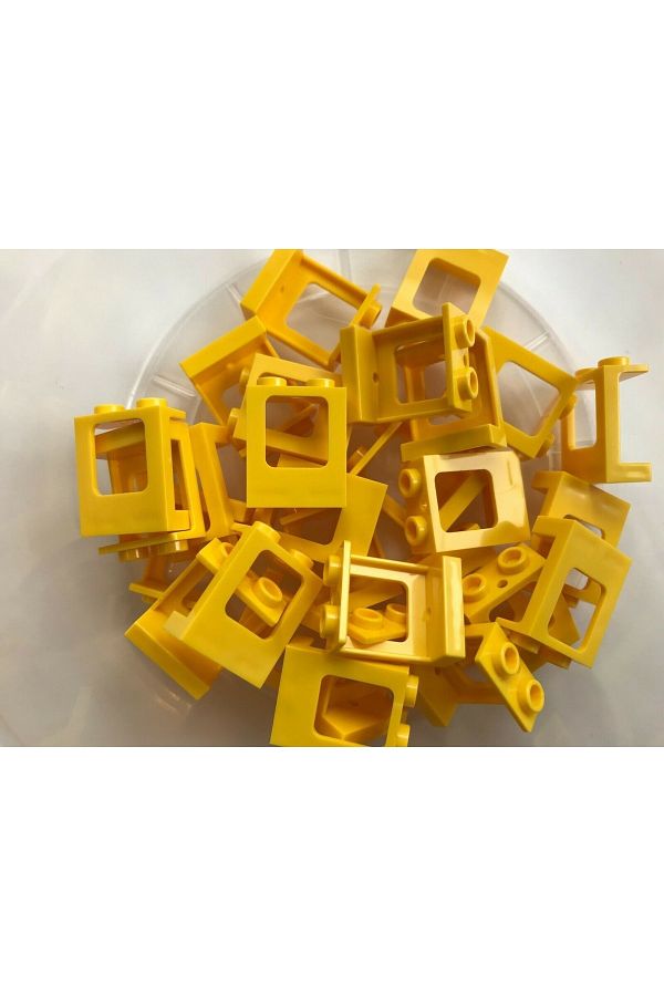 LEGO-Original Accessory Custom Moc City Window 1 X 2 X 2 Airplane Building Yellow Window 2 Pieces to Send 1