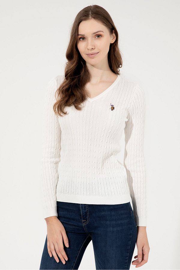U.S. Polo Assn. Women s White Sweater