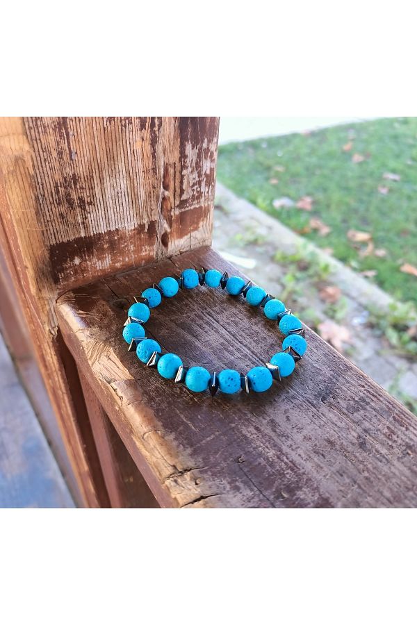Blue lava stone bracelet best sale