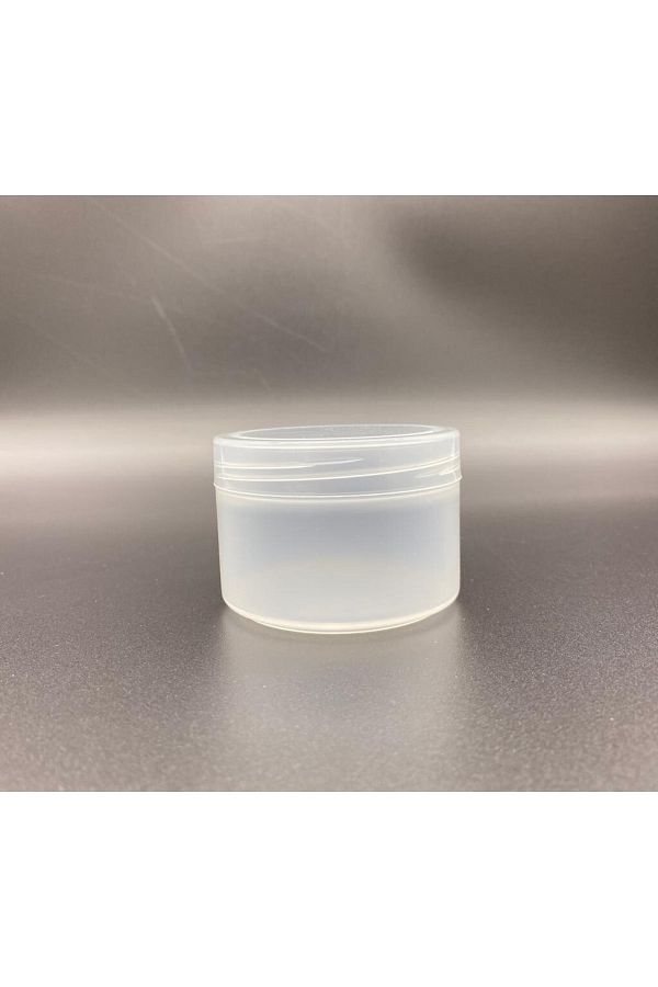 Pause Art Home-100 Cc Natural Plastic Cream Jar with Lid - 100 Ml Pomade Box (3pcs) 1