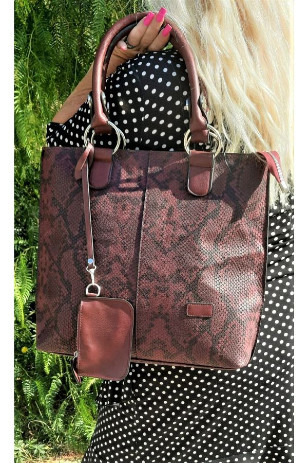 Burgundy snakeskin bag shop